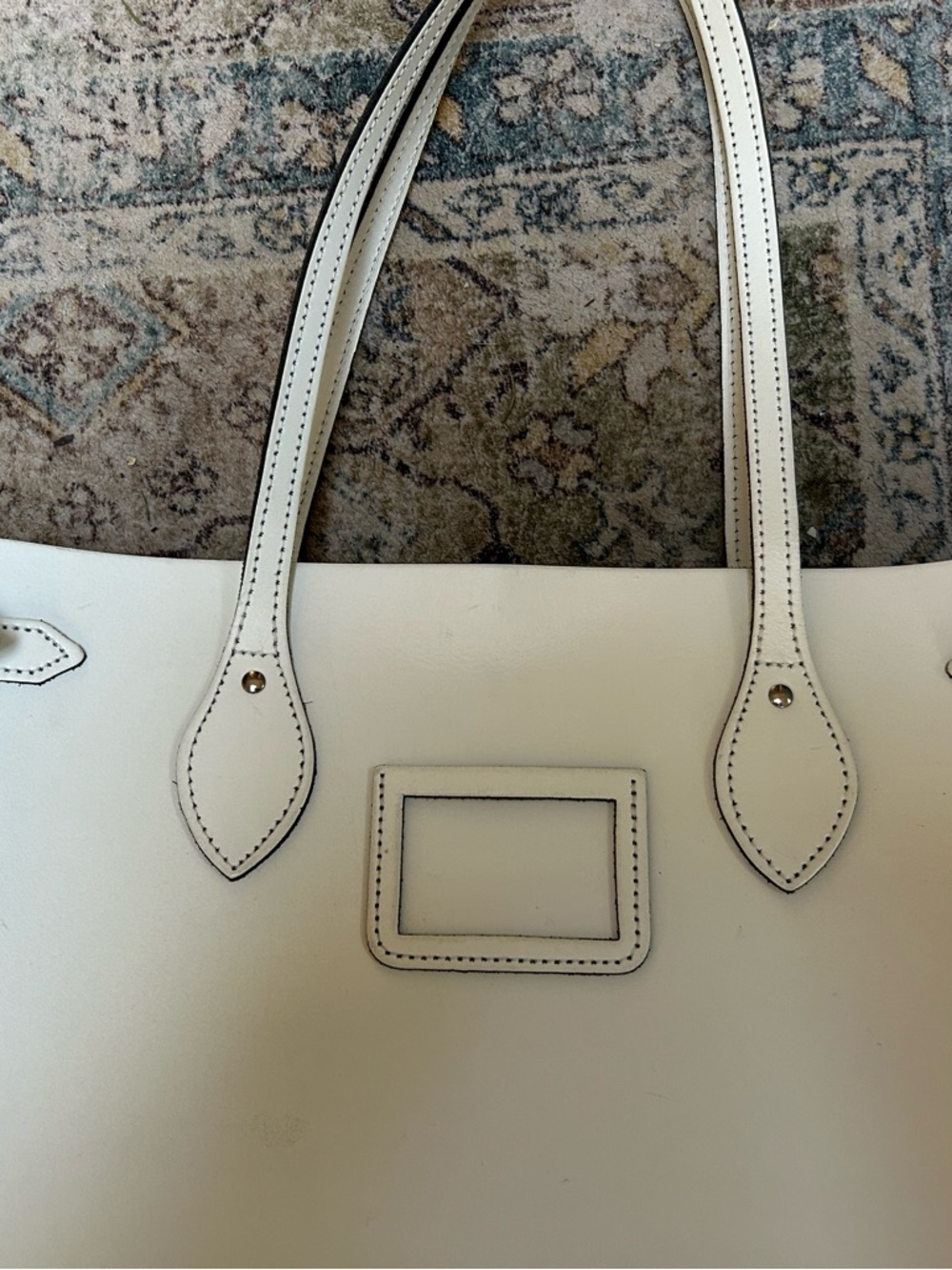 The Cambridge Satchel Company Cream Leather Tote, good used lightly condition - Picture 7 of 9